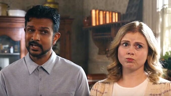 utkarsh-ambudkar-s-jay-and-rose-mciver-s-sam-stand-in-a-sunny-kitchen-talking-and-looking-uncertain-in-ghosts-season-4-episode-16_11zon