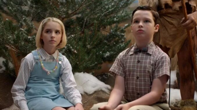 paige-mckenna-grace-iain-armitage-sheldon-caught-in-closed-part-of-museum-young-sheldon-carbon-dating-and-a-stuffed-raccoon