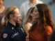 Maya and Carina wearing their wedding rings on S5