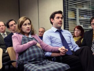 The Office cast reacts to Pam giving birth behind the scenes