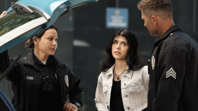 lucy-chen-and-tim-bradford-stand