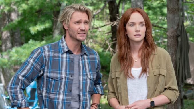 chad-michael-murray-and-morgan-kohan-as-cal-and-maggie-at-the-campsite-in-sullivan-s-crossing