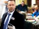 Danny donnie wahlberg at a crime scene in blue bloods while the cast has dinner in one scene