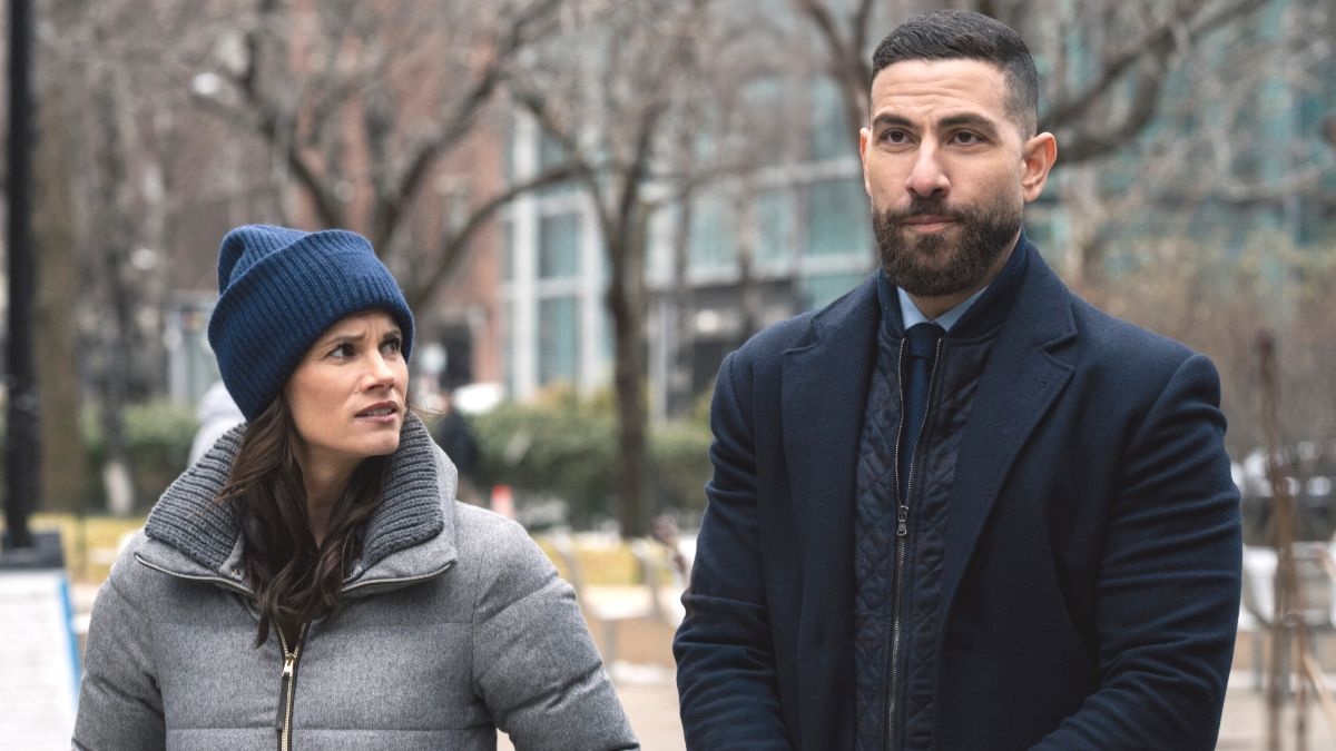 Missy peregrym as maggie bell and zeeko zaki as oa zidan in fbi season 8 episode