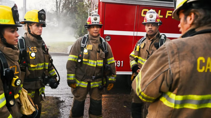 Stephanie arcila as gabriela leven rambin as audrey jules latimer as eve jordan calloway as jake and billy burke as vince in fire country season